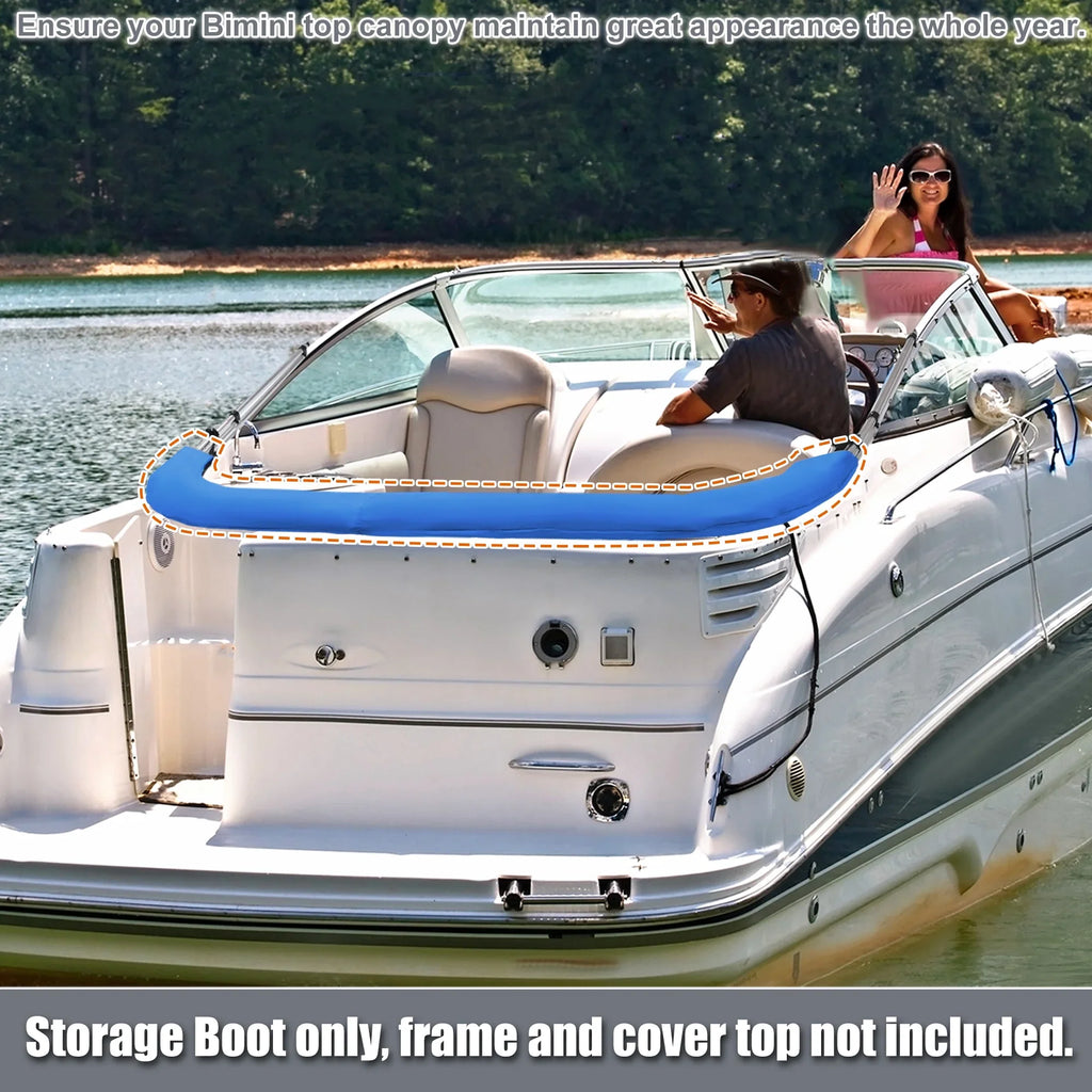Blue Boot Width Cover Bow Pacific 85"-90" Boat 600D Bow for Bimini Top 4 Canvas 3 Polyester Storage