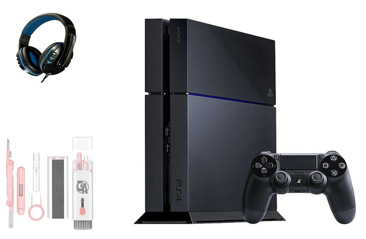 BOLT Bundle 4 PlayStation with Kit Gaming Headset 500GB Cleaning Sony Black New Like Console AXTION