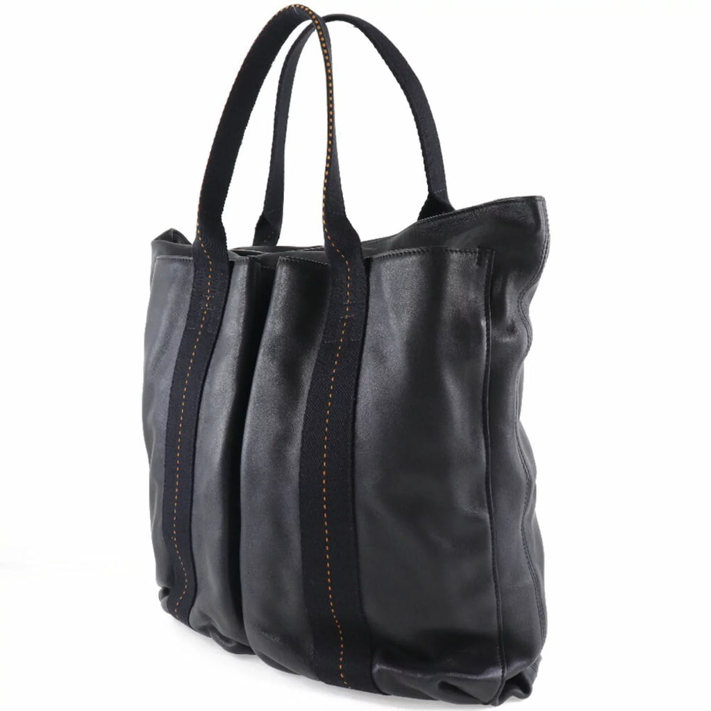 Vertical Hermes Unisex Tote Bag (Fair) Voderma Caravan Pre-Owned PM Black