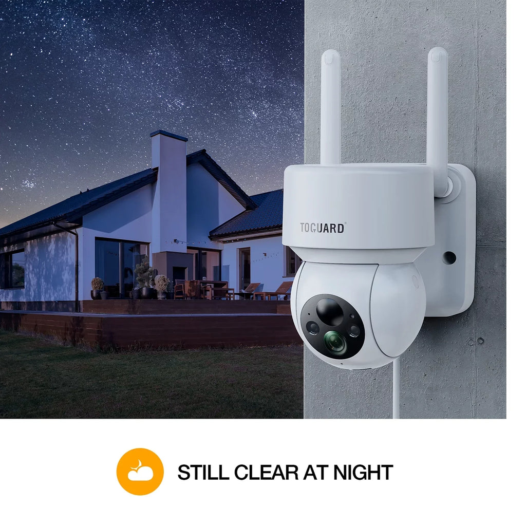 Toguard Outdoor Camera Camera Dome Solar Wireless Security 2K/4MP SC21 WiFi PTZ
