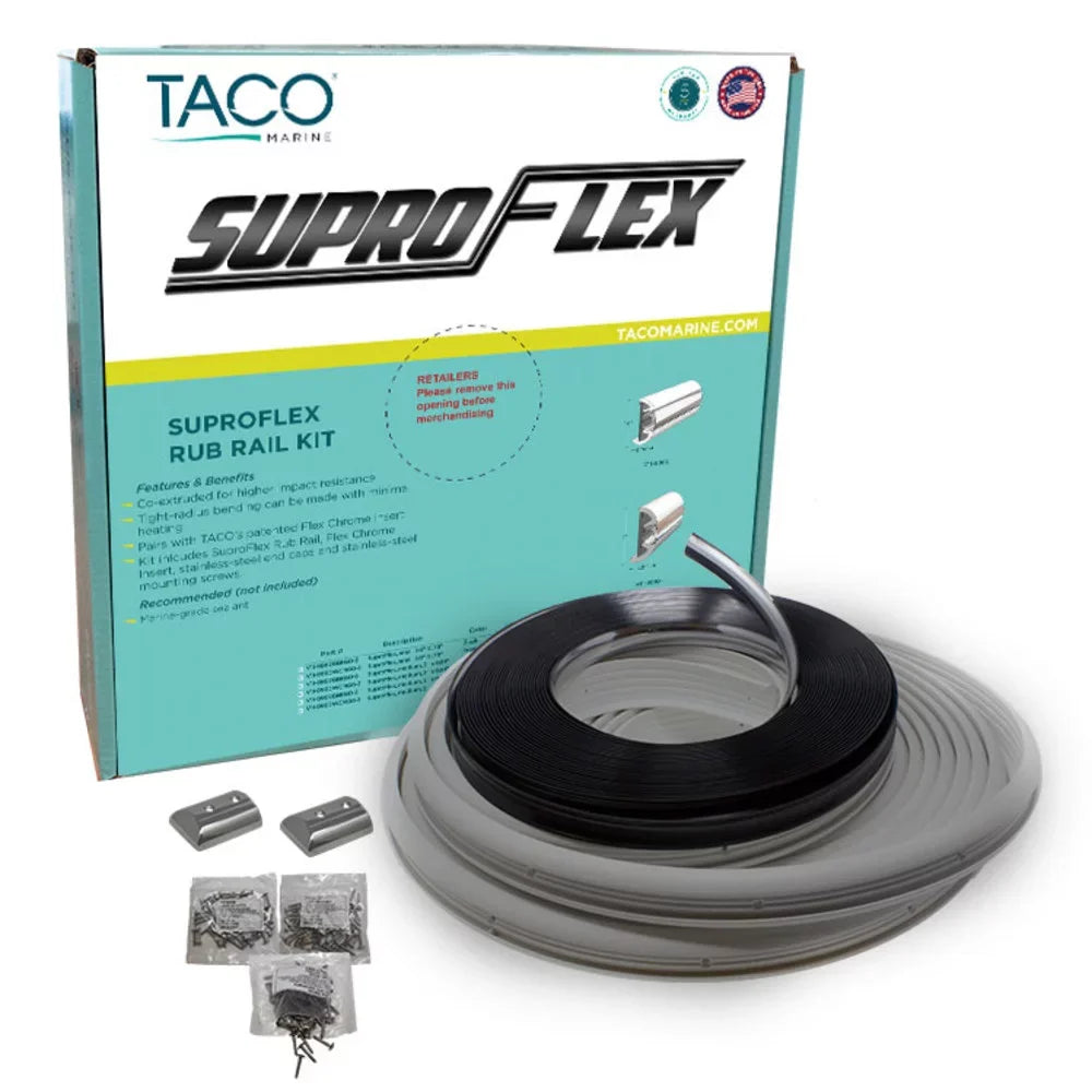 Rail Rub - Gray 2" x Marine SuproFlex V11-9990GRD80-2 Kit 29/32", TACO 80' x