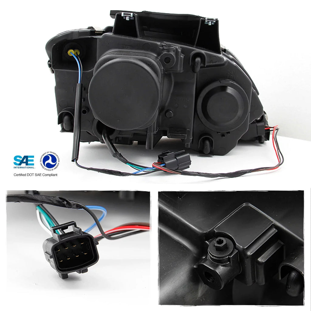 Pair Front Headlights Chrysler SUV Bezel Right Pacifica Left Replacement + - Black Lamps For AKKON Headlamp