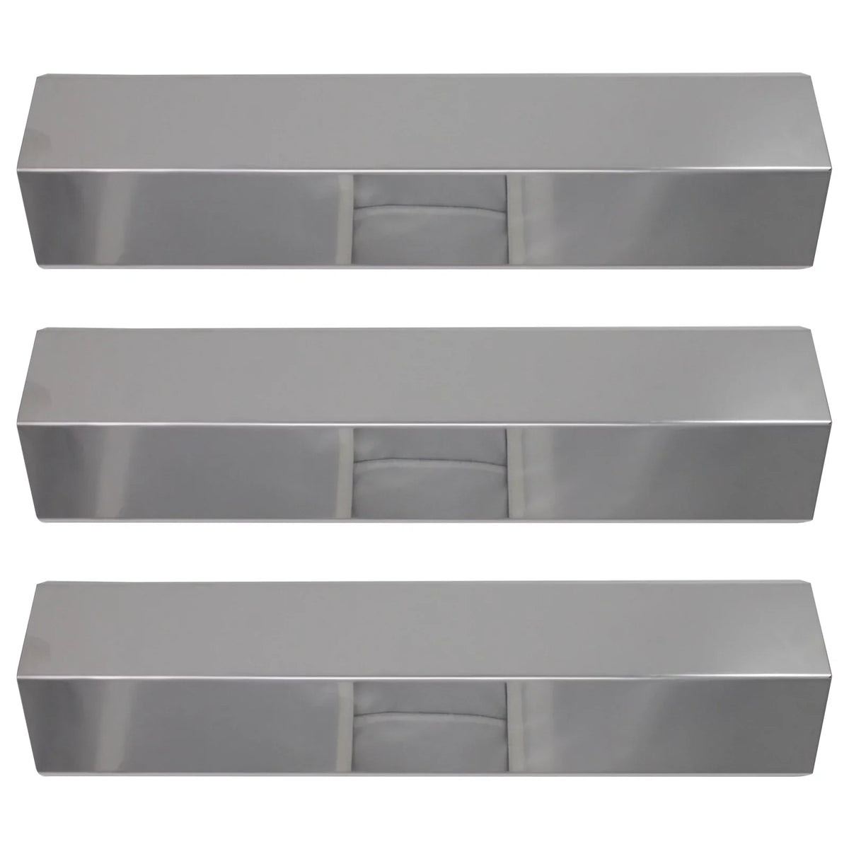 Deflector, Barbeque Replacement Plate 15" 810-8410-S Cover Shield Compatible Steel Bar, Burner Bar, Flame Stainless Tent Parts Heat 3-Pack Grill Guard, for Flavorizer - BBQ Vaporizer Charmglow Tamer,