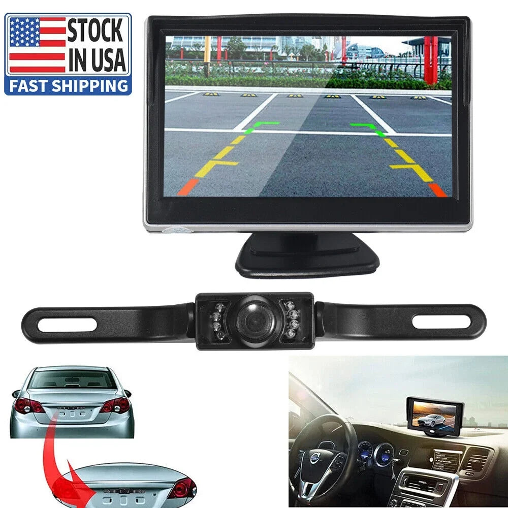 Backup Vision Rear Wireless Car Camera 5" HD Waterproof Monitor kydely Kit Night View