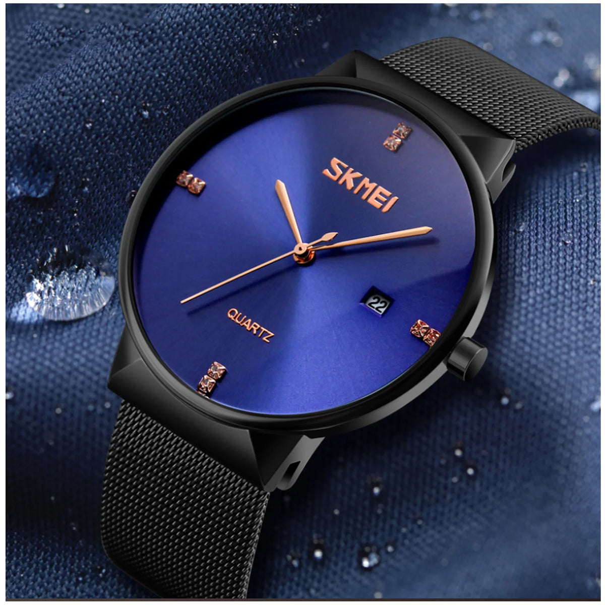SKMEI Thin Luxury 30M Resistant Steel Watch, Ultra Stainless Water Mens