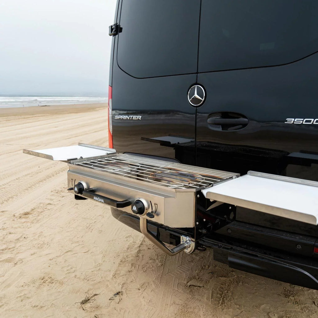 T10-343 Magma Mount - Crossover Rectangular Hitch Slide Grills For & Stovees Camping Trailer