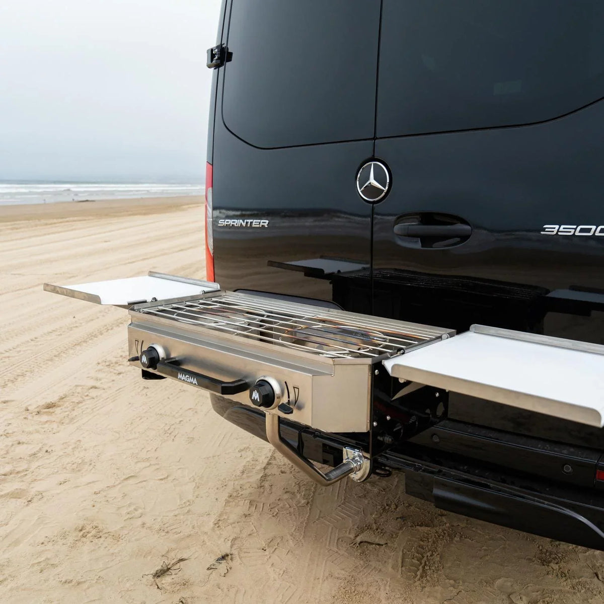 T10-343 Magma Mount - Crossover Rectangular Hitch Slide Grills For & Stovees Camping Trailer