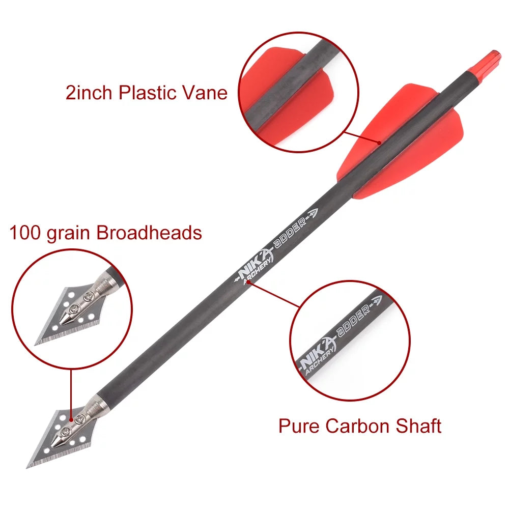 Cobra Carbon 7.5" for Crossbow R9 Hunting EK Bow with Bolts Broadheads Arrows