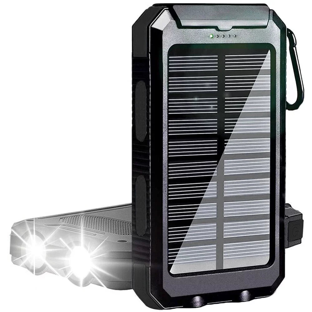 Power US External Bank Solar Battery Waterproof Portable Charger 9000000mAh 2023