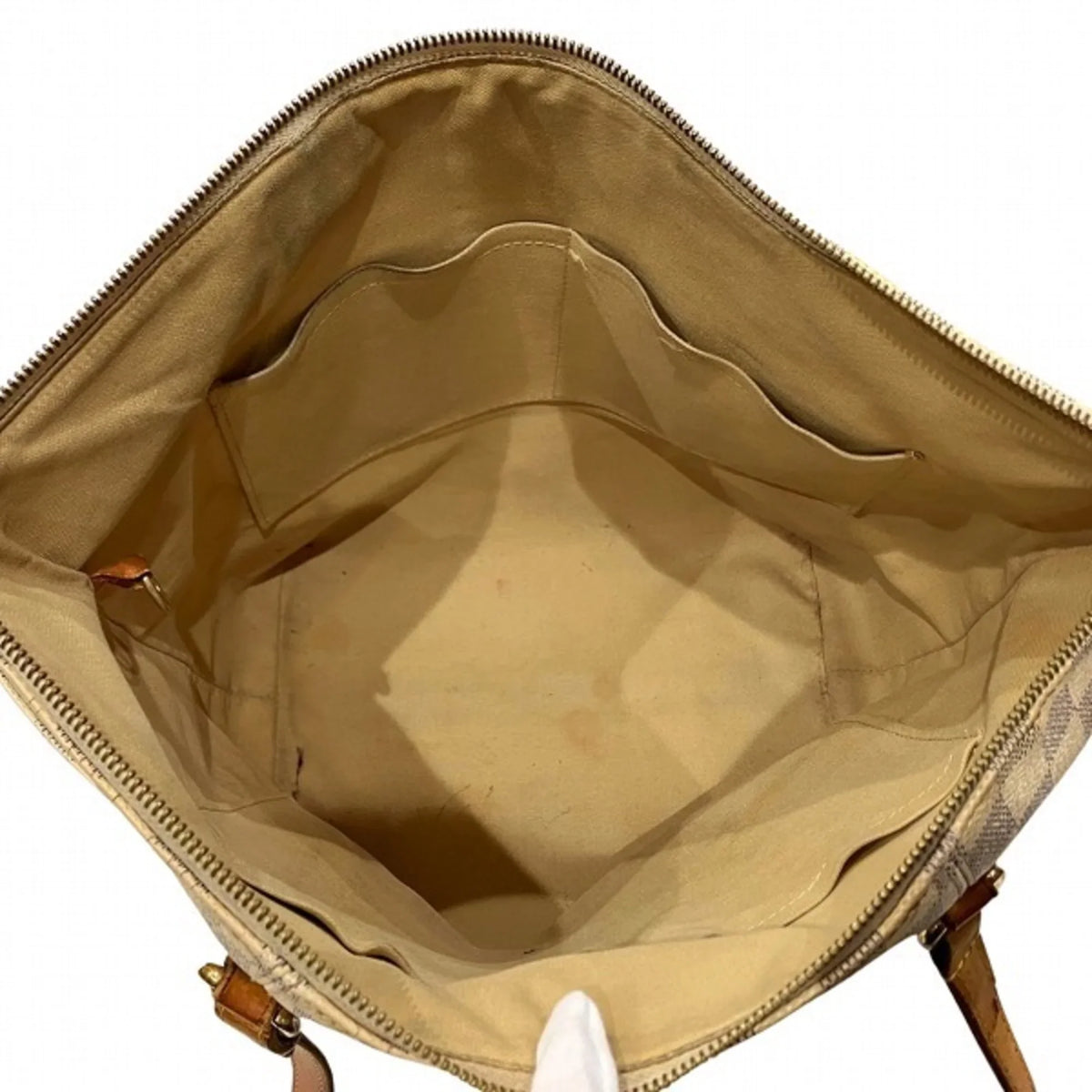 Bag Azur Louis Damier Vuitton (Fair) Tote Pre-Owned N41279 Ladies MM Totally Shoulder