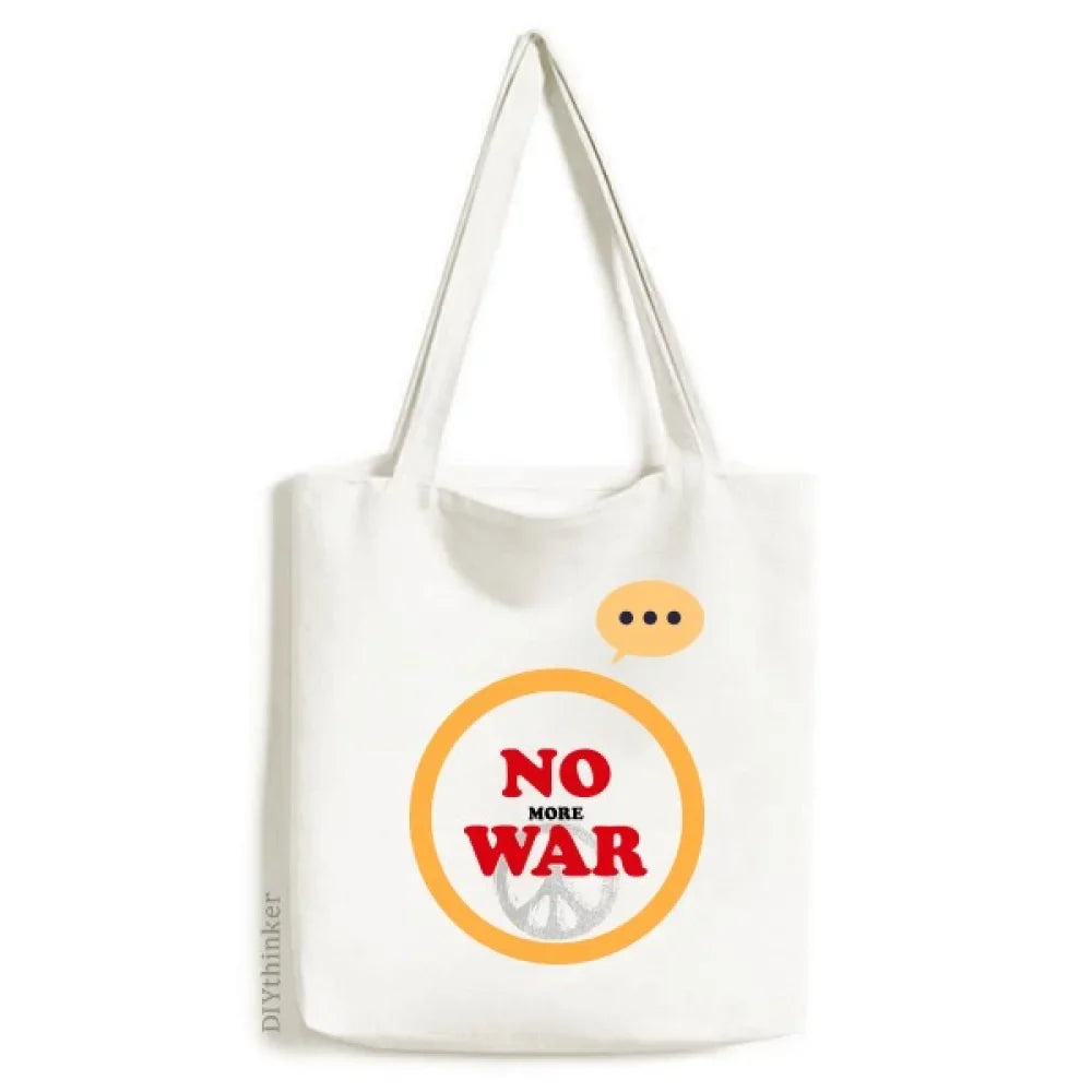 Shoulder Tote Canvas World World Expression Bag Sack More No Peace War Love