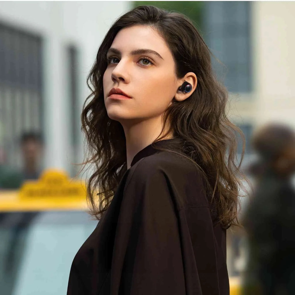 Plus Dual Connect, Compatible Bluetooth (2020) IPX5 + Water Bluetooth Amazon HD Case, Boost Connection, Wireless with Fire Resistance, Charging 8 5.2 Black, True Earbuds UrbanX Bass Balanced,