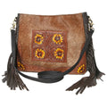 Genuine purse handbag western Hand Hair-on Leather HOBO KB KBK126 Tooled bag OHLAY women