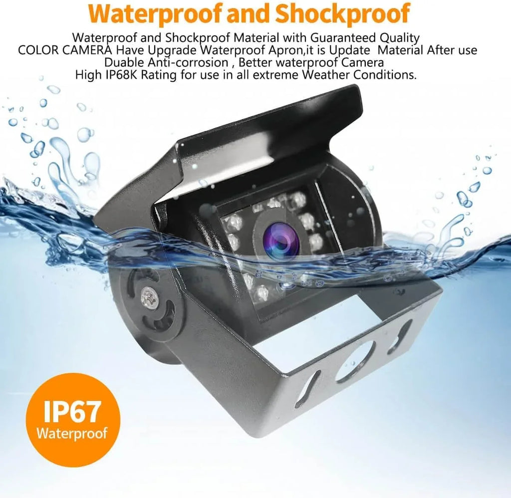 18 Camera View for with Bus Backup Night Backup Camera IP68 Parking Truck Vision, Waterproof Reverse Car Rear IR