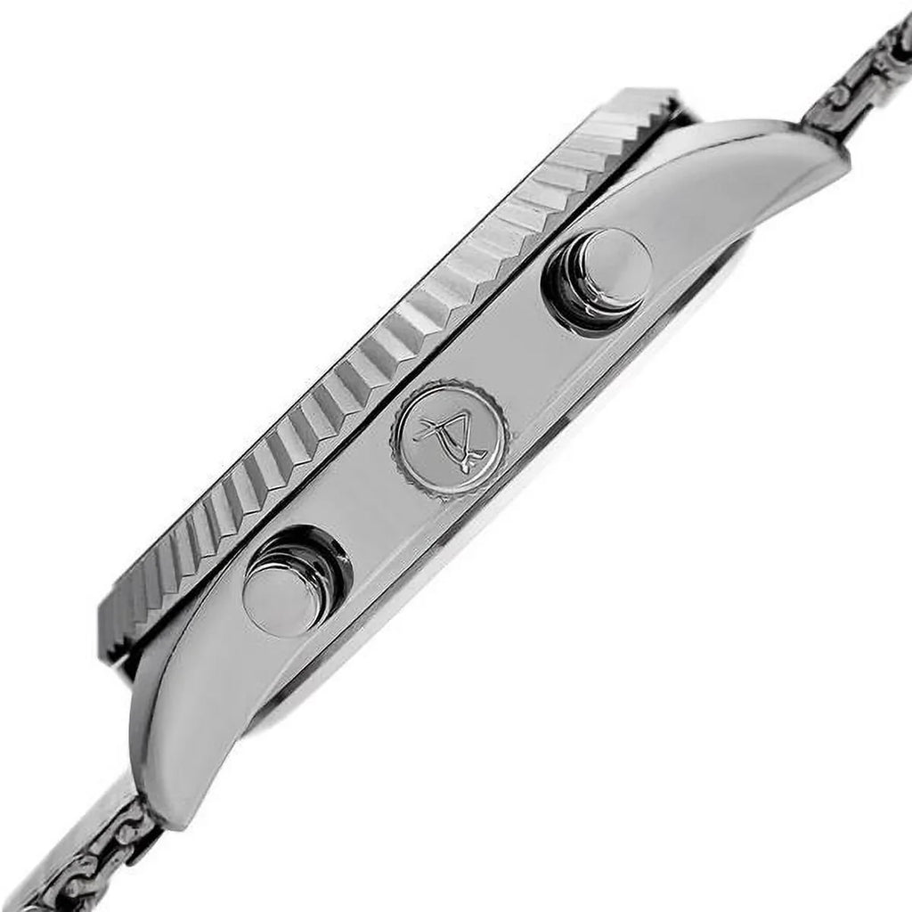 Quartz Men's Time Silver-Tone Stainless Dual Bracelet Steel Multifunction Swiss Watch