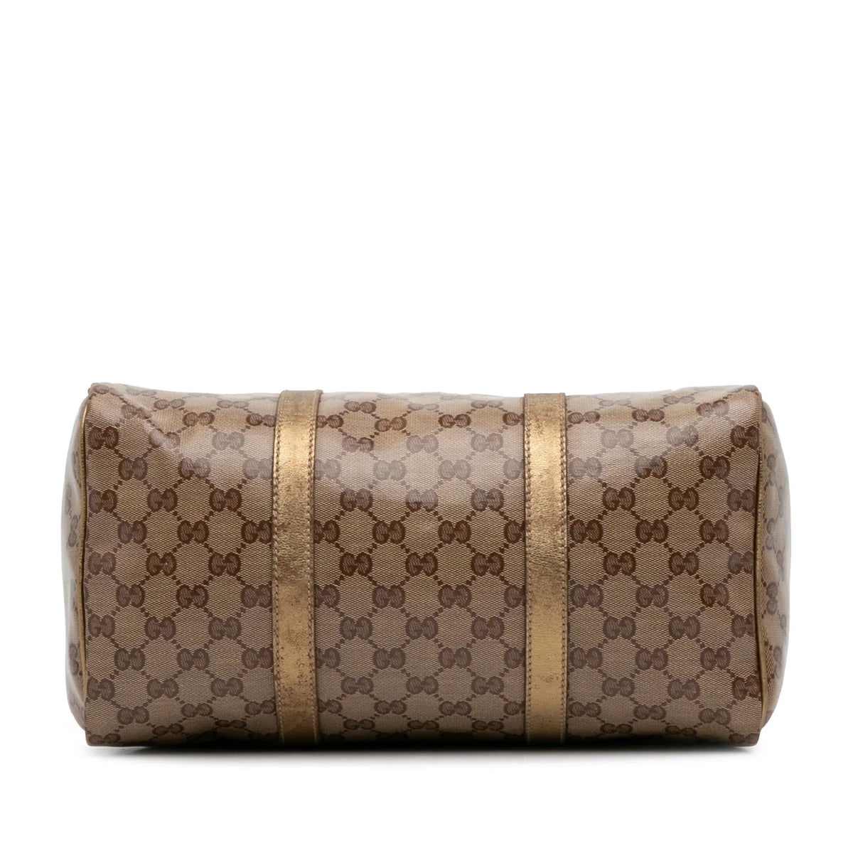 (Fair) Canvas Authenticated Fabric Coated GG Gucci Pre-Owned Unisex Satchel Brown Joy Crystal