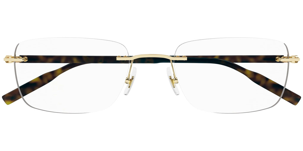 O- 006 Montblanc / MB Eyeglasses 0221 Rimless Havana