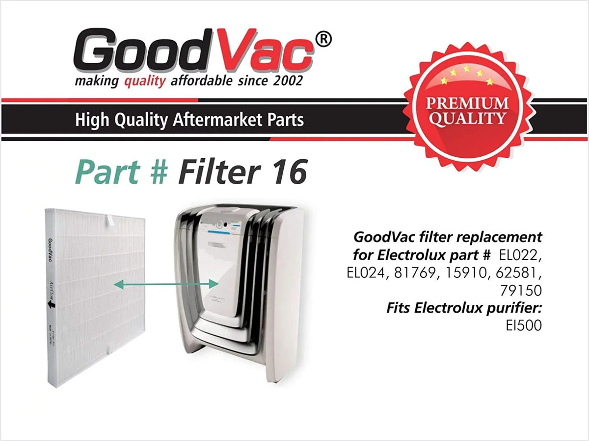 Air GOODVAC for HEPA Pre-Filters Carbon w/ Filter EL500 Electrolux Replacement Cleaner EL500AZ