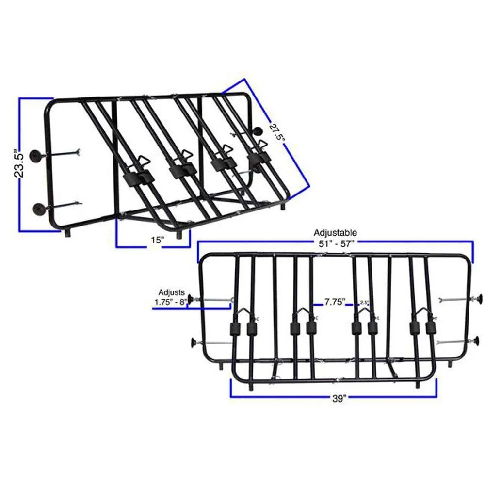 Titan Bed 4-Bike Ramps Rack - Bike Truck