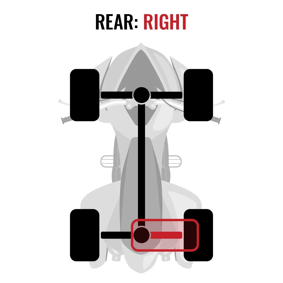 LTD 1000 Outlander Can-Am Rear Right MAX Sixity with Axle 4X4 - compatible XT EFI 2015