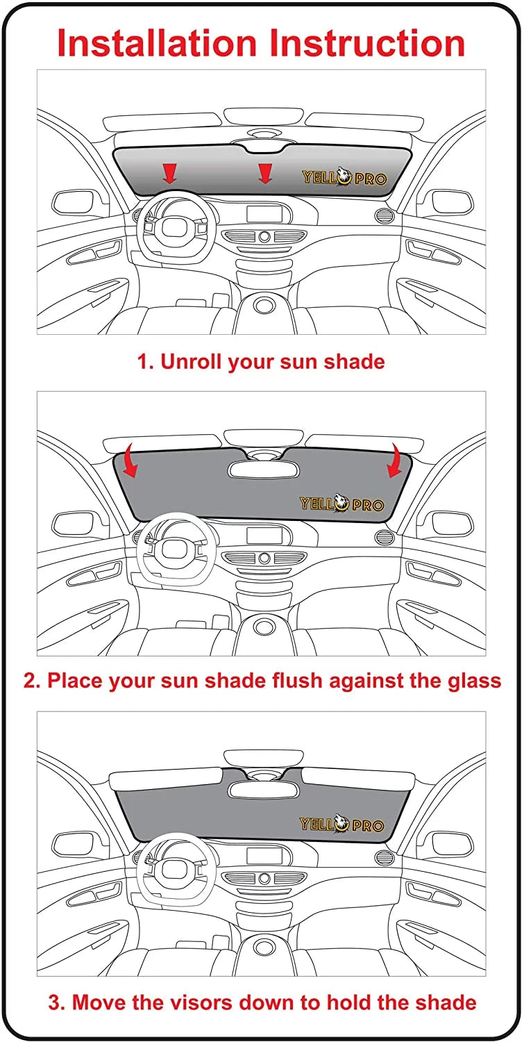 2500 Quad RAM Cab 2010-2023 Windshield for Pickup Cab, Dodge Sunshade Mega 2Dr Crew Front 4Dr Cab Regular Cab 3500, Truck