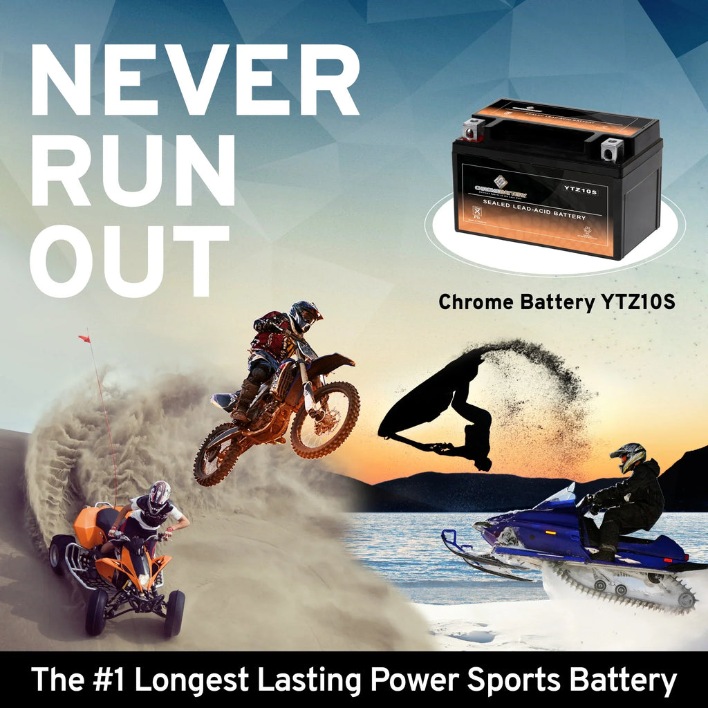 Z, Gsx-r1000, CCA) Motorcycle (YTZ10S Years 190 Al8 - Ah, Cc Battery Volt,8.6 YTZ10S-BS Chrome 2018) Suzuki for Battery 1000 (2017 12