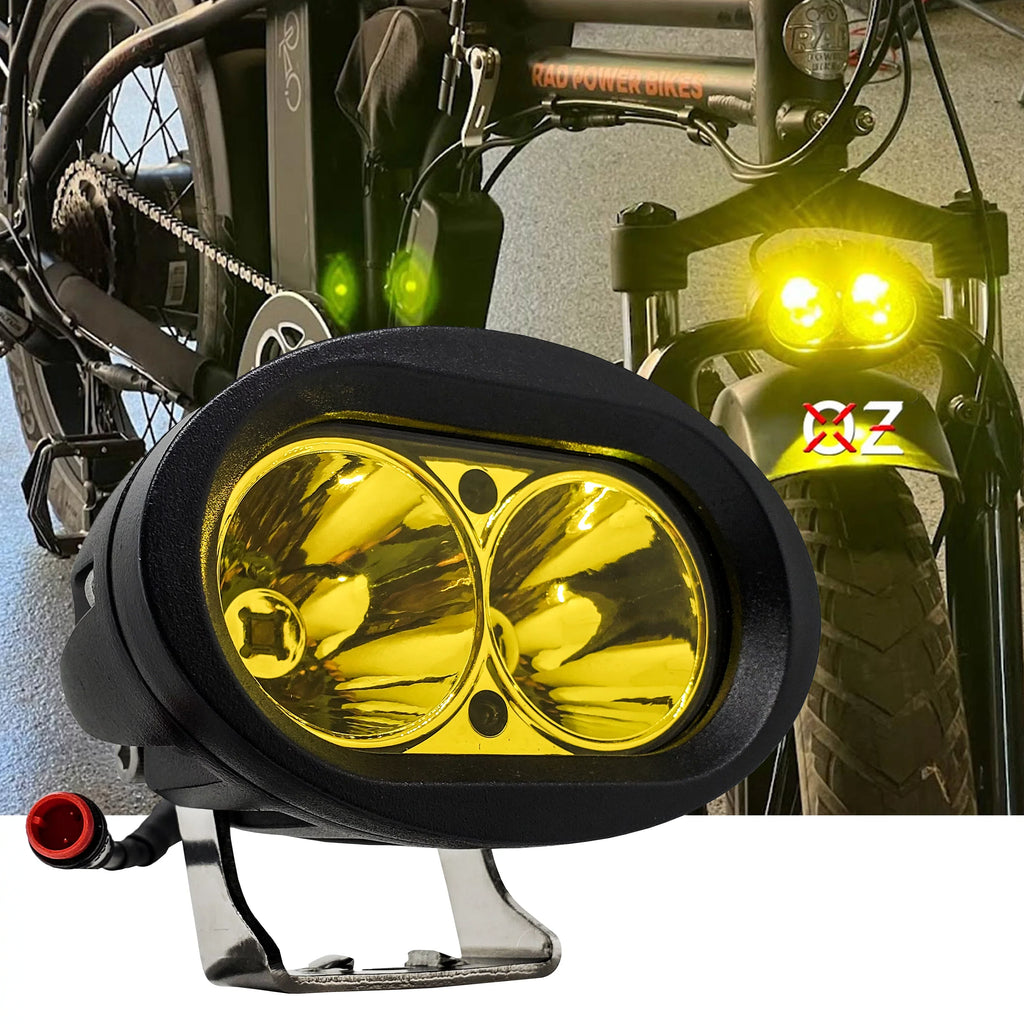 Vamoose Headlight High RadRunner OZ-USA Output LED RadMini E-bike RadExpand with Neon Compatible RadRover Mammoth Bikes Yellow Power Rad