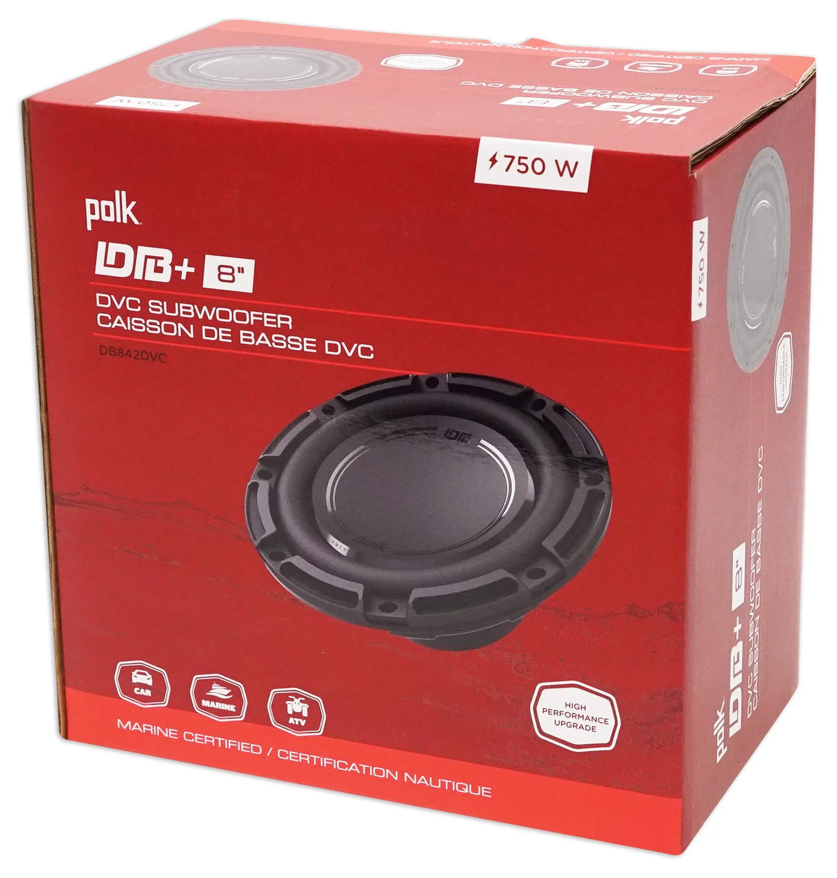 DB842DVC (2) Polk Subwoofer Dual 8” 1500 Car Audio Audio Sub+Rockmat 4-Ohm Watt