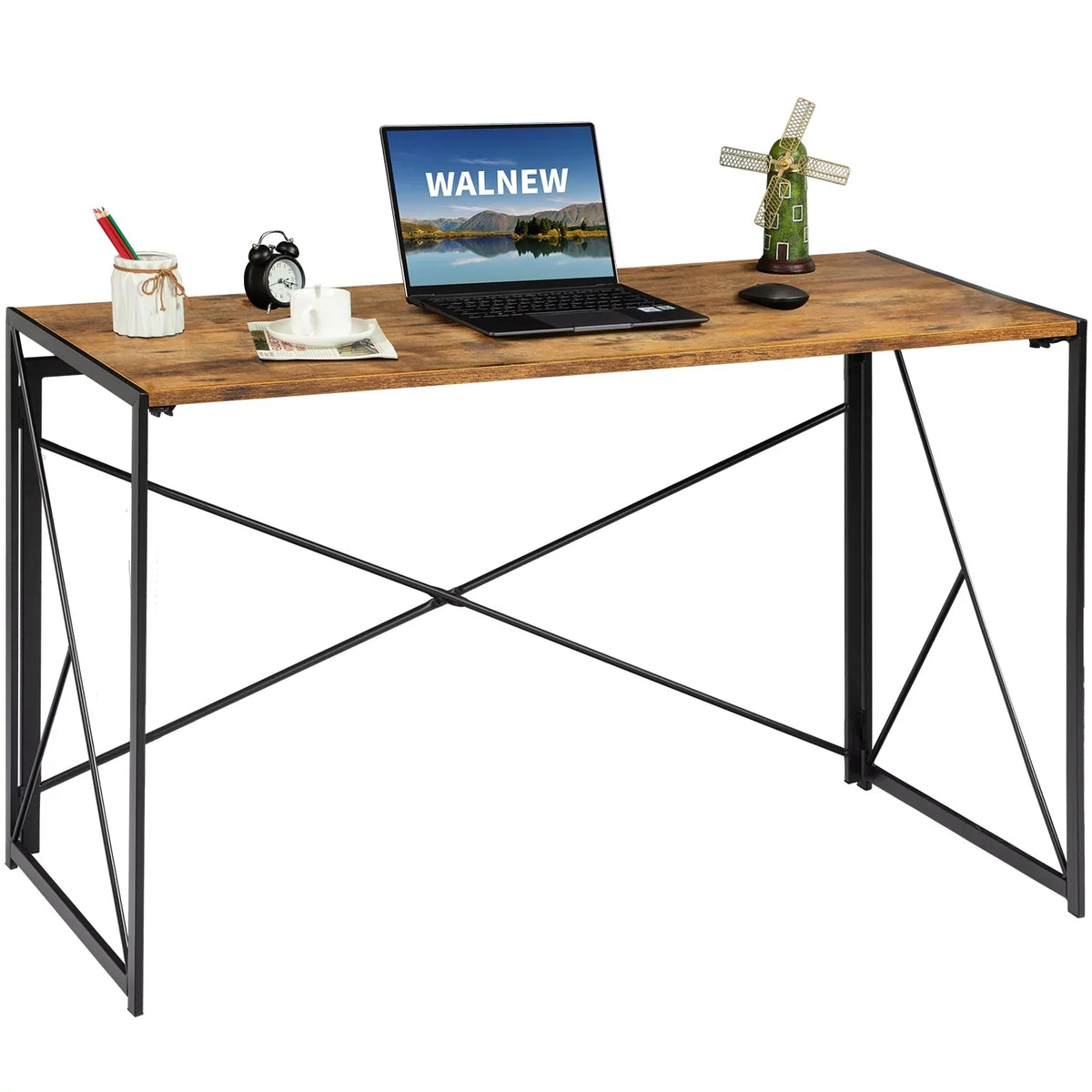 40 Lacoo inches Home Desk, Desk Brown Study Simple Writing Modern Office