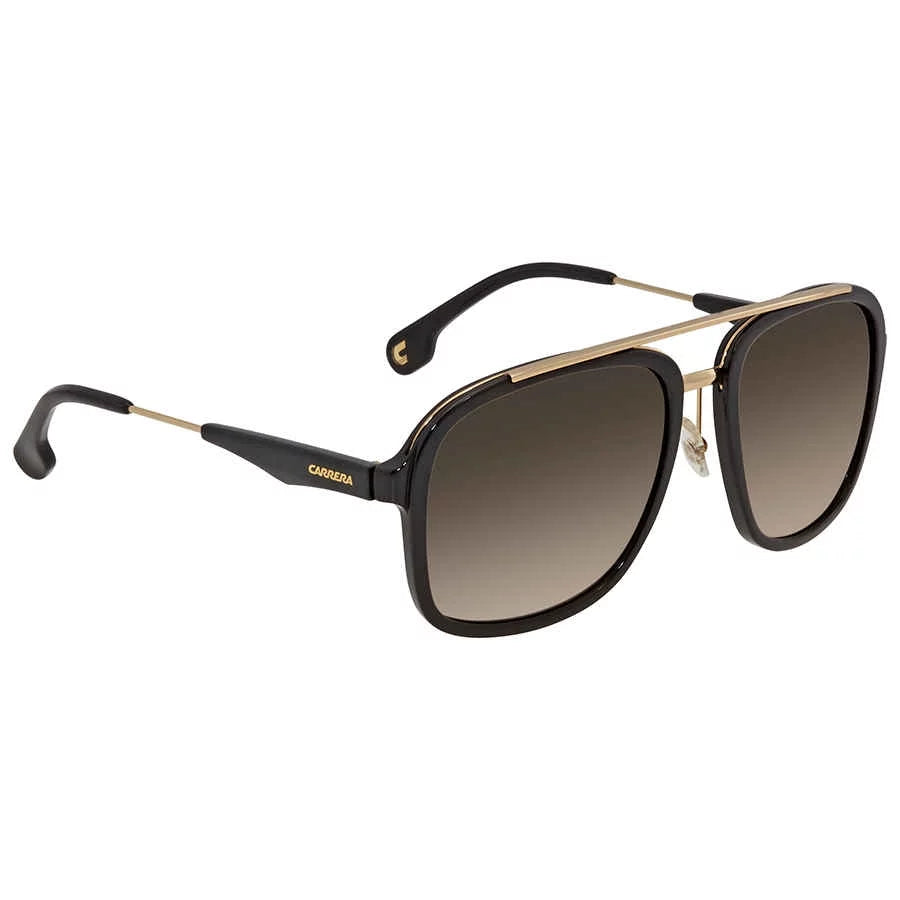 Carrera Adult 57mm Plastic Unisex Square Black Sunglasses Gold