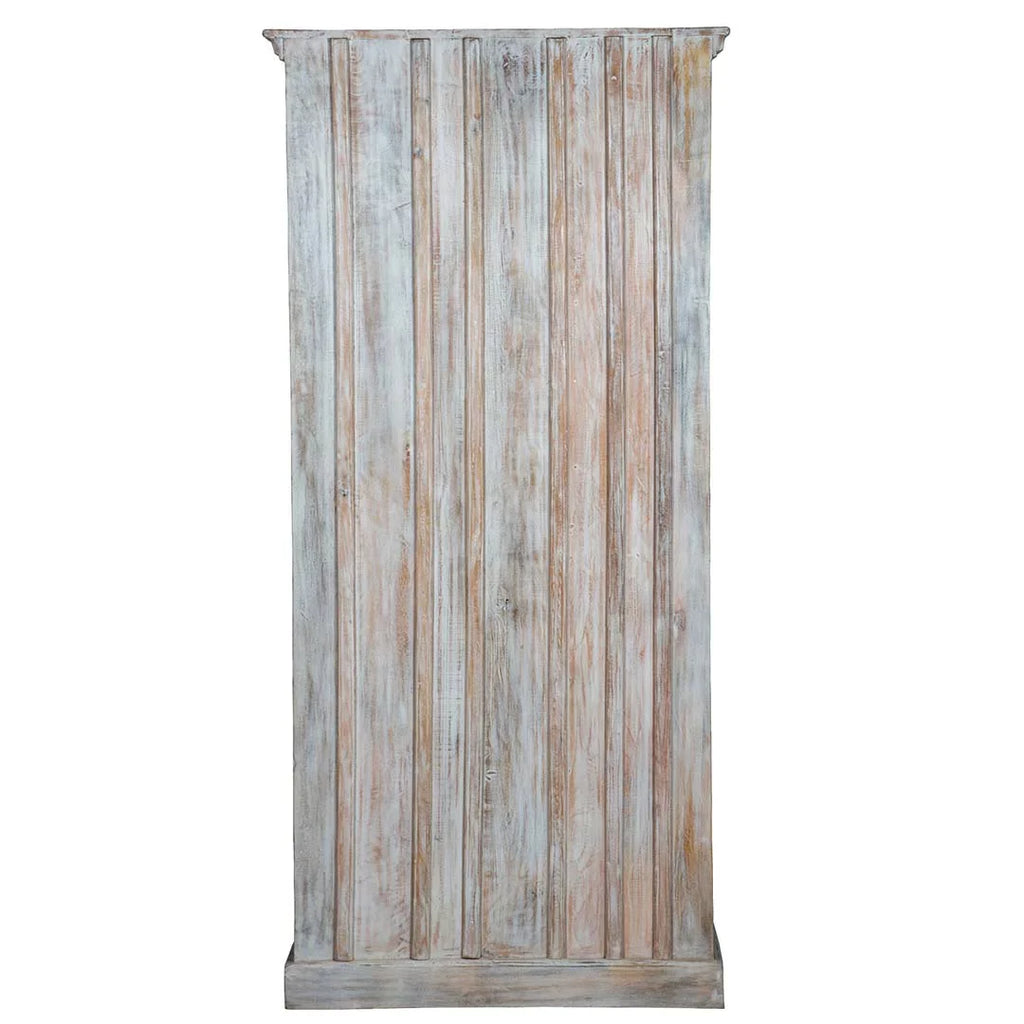 Chic Carved White Maadze Wardrobe Shabby