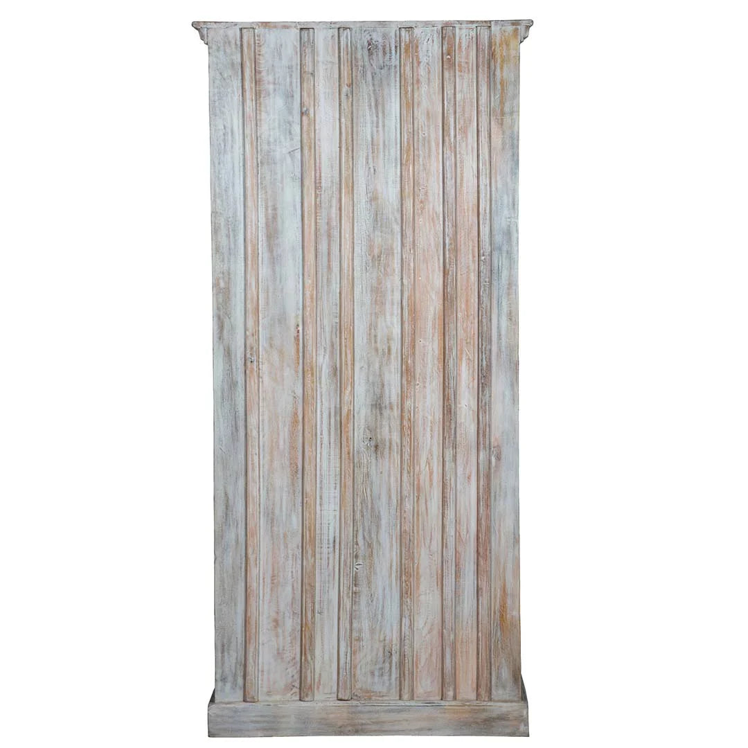Chic Carved White Maadze Wardrobe Shabby