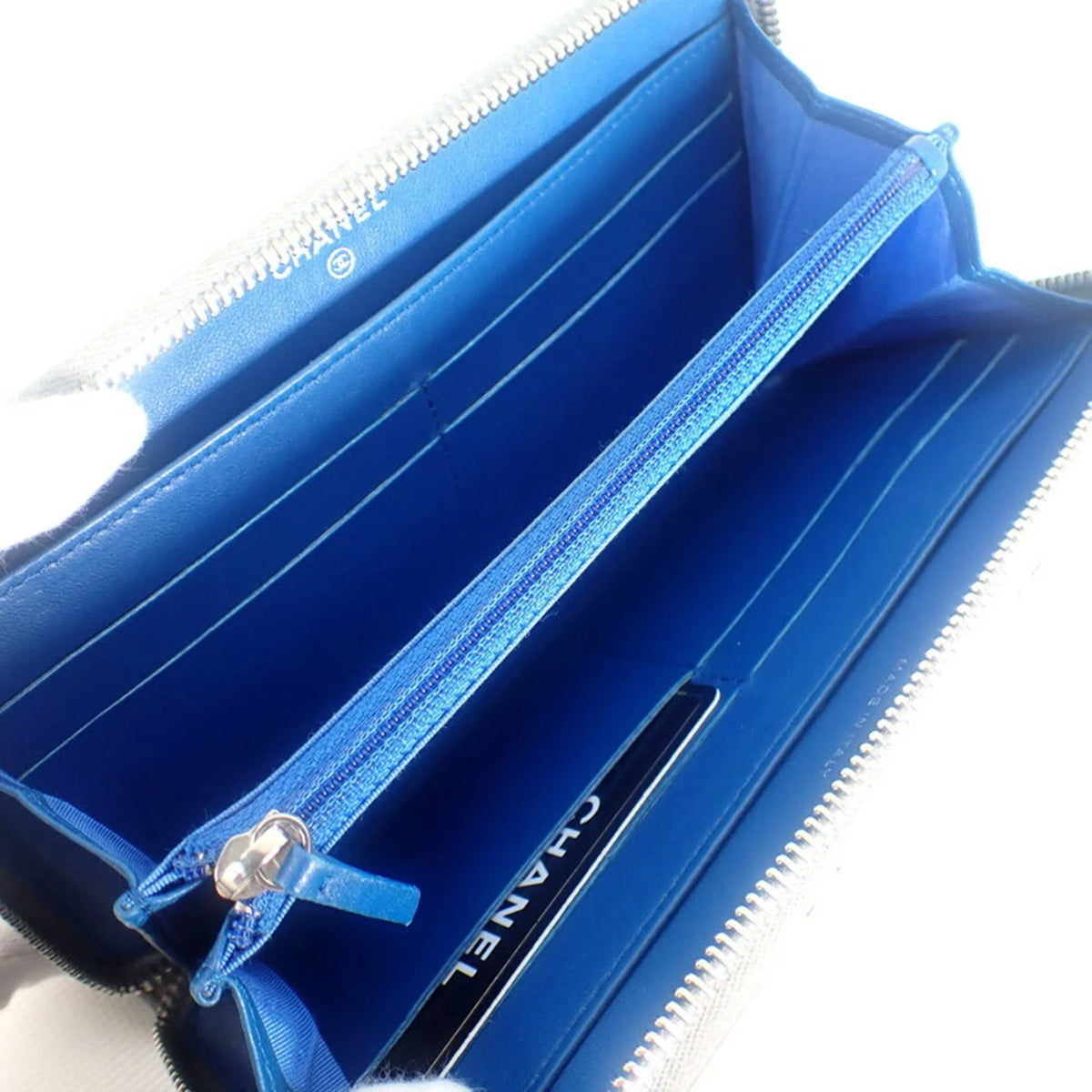 wallet long mark computer here Cambon (Good) board Pre-Owned matelasse CHANEL circuit pattern Chanel