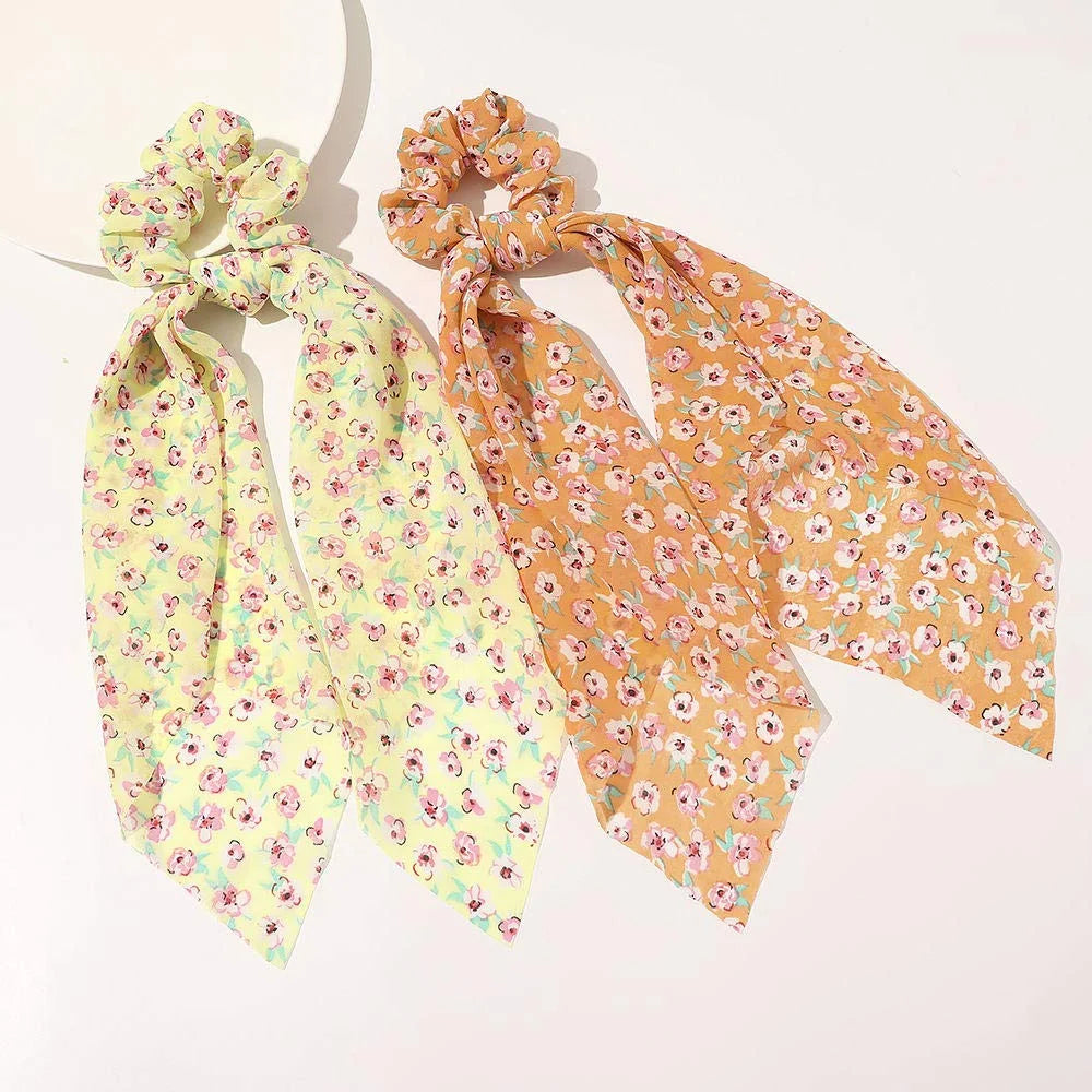 Holder, Polka Hair Girls for Dot Tails Scrunchy, 3 Bands, Women Scarf Scarf Satin Elastics Packs Scrunchies, Hair (Style12) Long Scarves, Bowknot Flower Silk Donut Daisy Ties Ponytail Hair