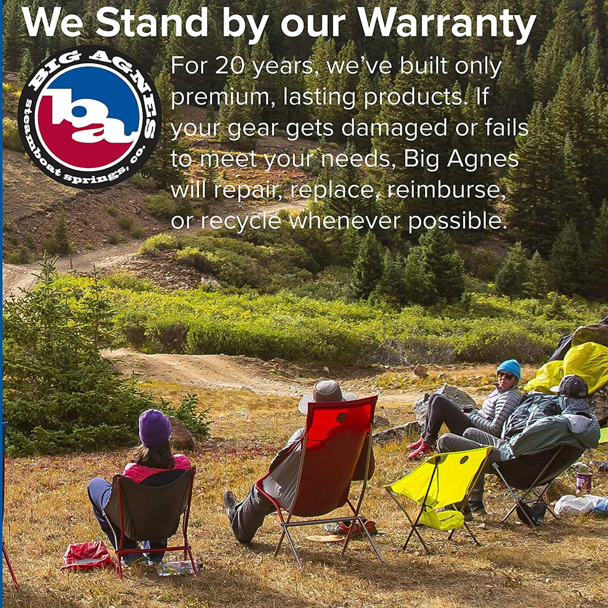 Camp With Chair Chair - Aircraft Aluminum Six High Camping Frame Wide