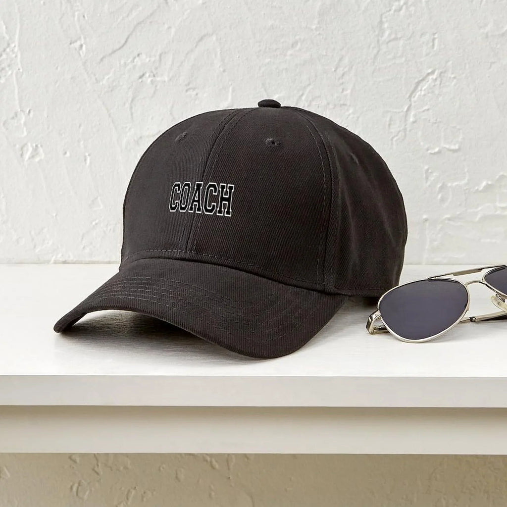 Adjustable Hat Baseball Black CafePress Coach Cotton - Printed Cap Canvas Black -