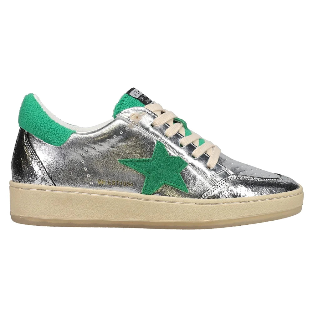Denisse Casual Metallic Sneakers Vintage Casual Shoes Womens Havana Lace Up