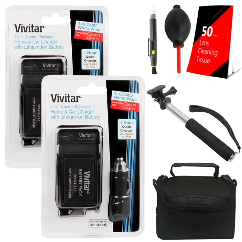 LP-E17 Cleaning T6i, for Rebel Kit Vivitar CANON CANON Battery Replacement T6s (VIV-CBE17-KIT)