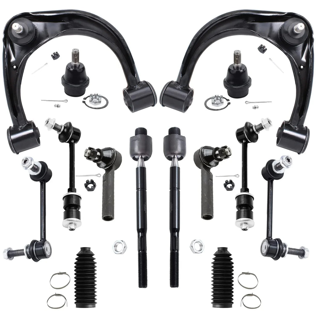 for 2003-2009 2 Joints, Kit Rods, Ball Control Axle Cruiser, 4 FJ Detroit Tie 2 2007-2009 Toyota w/Ball Upper Sway - Suspension Arms 14pc Replacement 4Runner, Boots, Bars, 2 Joints, 4 Lower