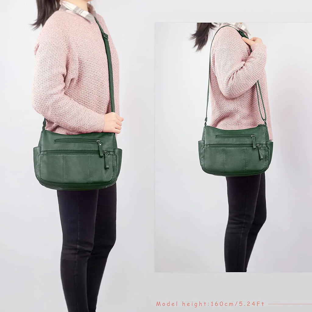 Pocketbook Soft VOLGANIK Leather Women and Purse for Shoulder handbags Crossbody Purses Bag PU ROCK Lightweight Ladies