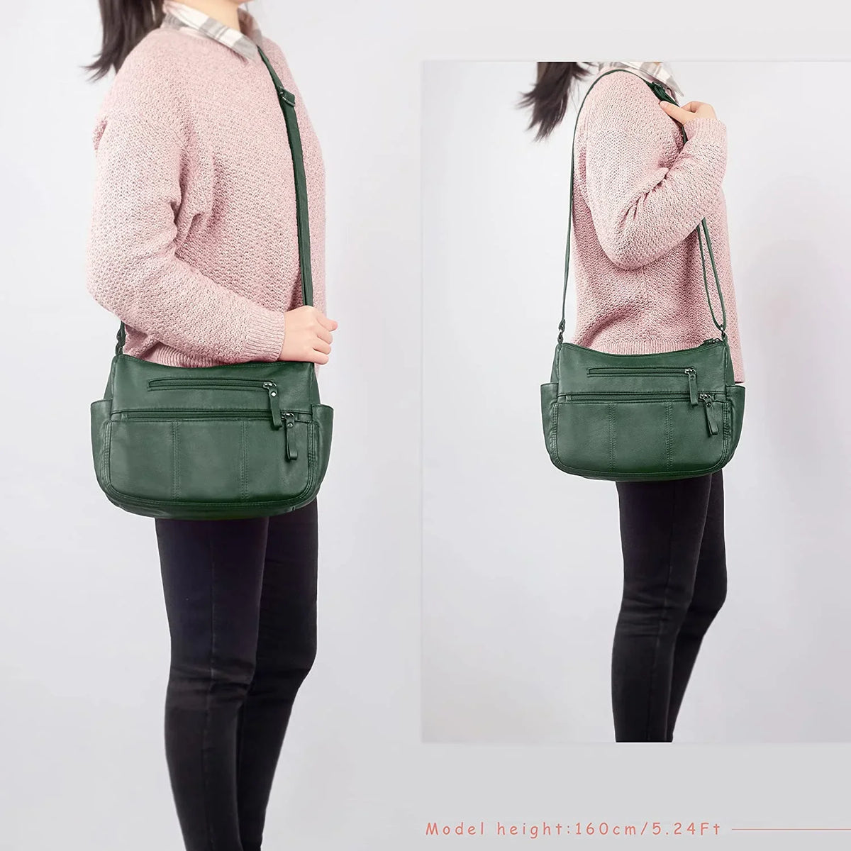 Pocketbook Soft VOLGANIK Leather Women and Purse for Shoulder handbags Crossbody Purses Bag PU ROCK Lightweight Ladies