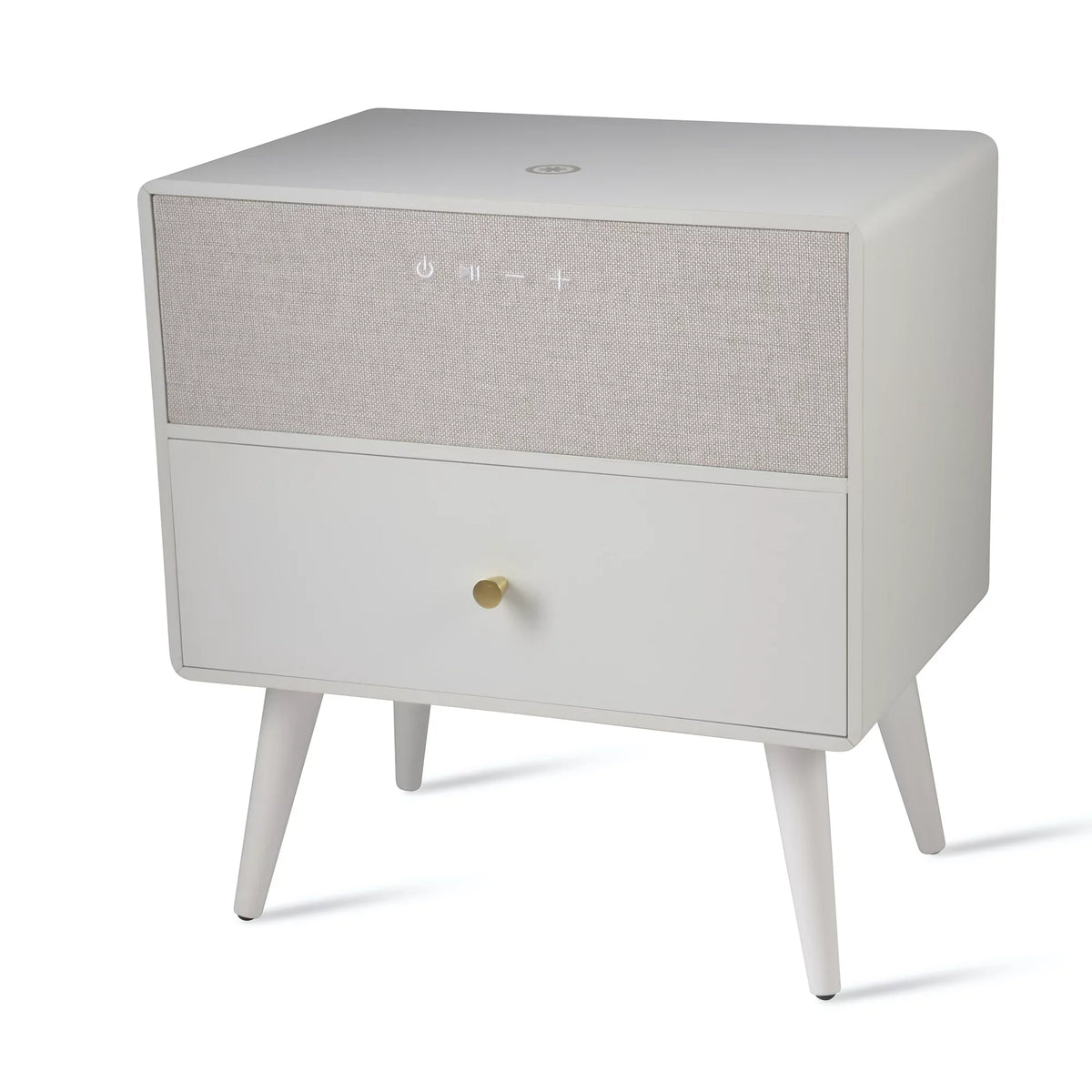 And Bluetooth® Table Charging Height-Adjustable x 19"W White Koble Side x Smart Ralph With Wireless Audio, 23"H 10-7/8"D,