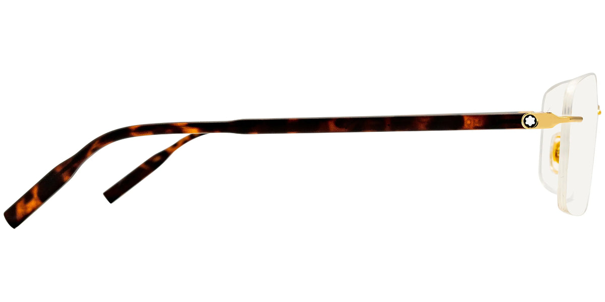 O- 006 Montblanc / MB Eyeglasses 0221 Rimless Havana