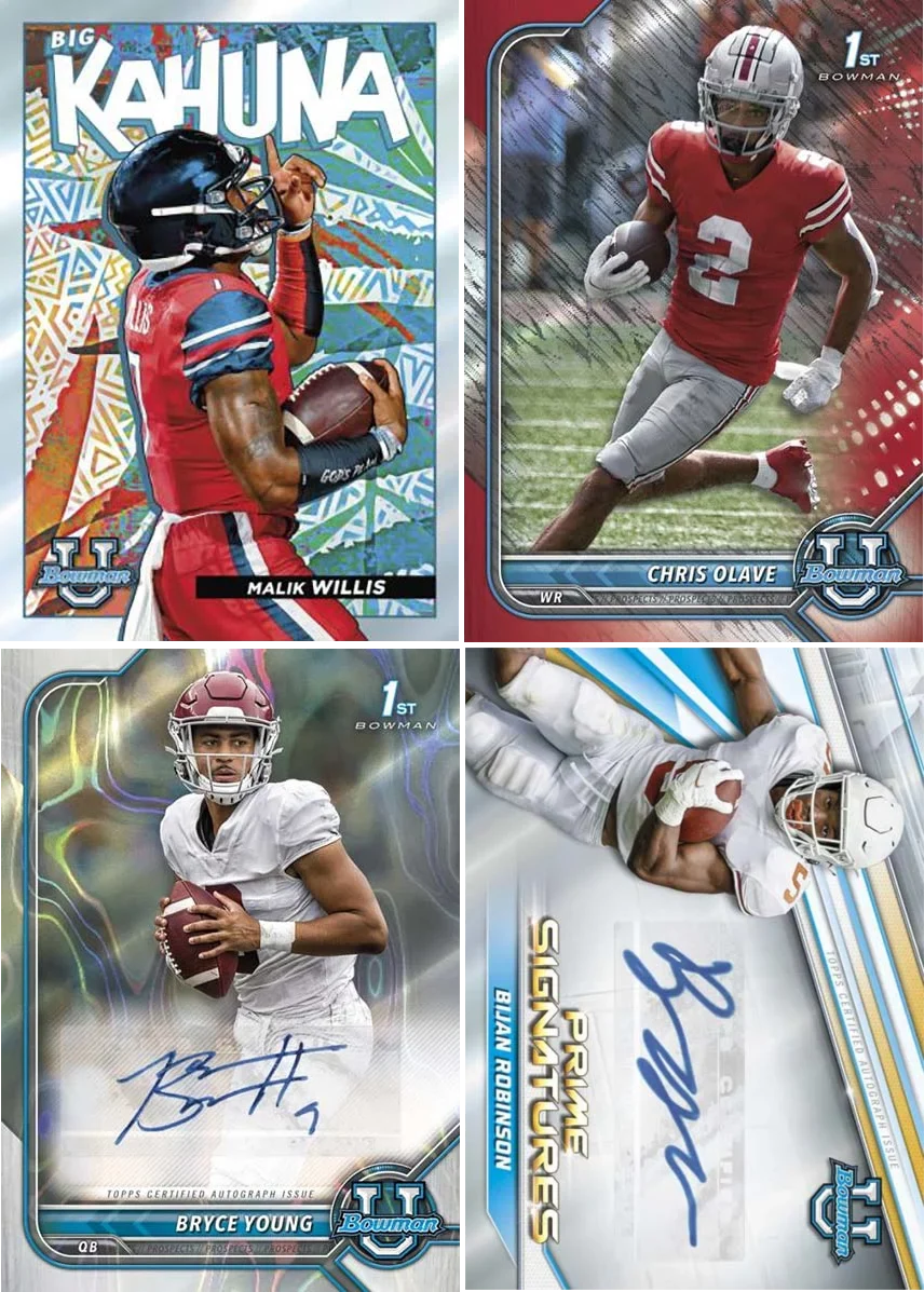 Blaster Trading 2022 Football Cards University Bowman Topps Box