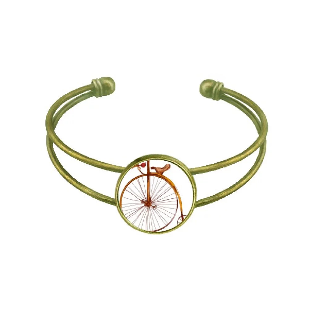 Bangle Britain Wheeler Cuff Bracelet Retro Old Fashioned High Open Jewelry Bicycle