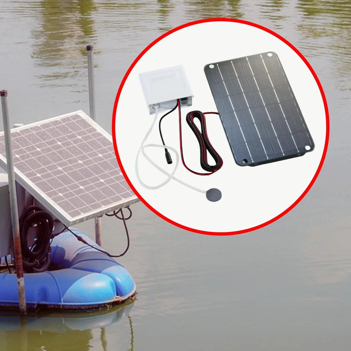 Solar Air Pump for SunniMix Pond Pump,Aquarium Air Pond Oxygenator Silent Hydroponics Powered Friendly,6V Aerator Solar Eco Pump Solar