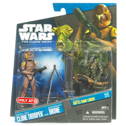 & Star Clone Drone Action Geonosian Special Figure 2-Pack Ops Trooper Wars 2011