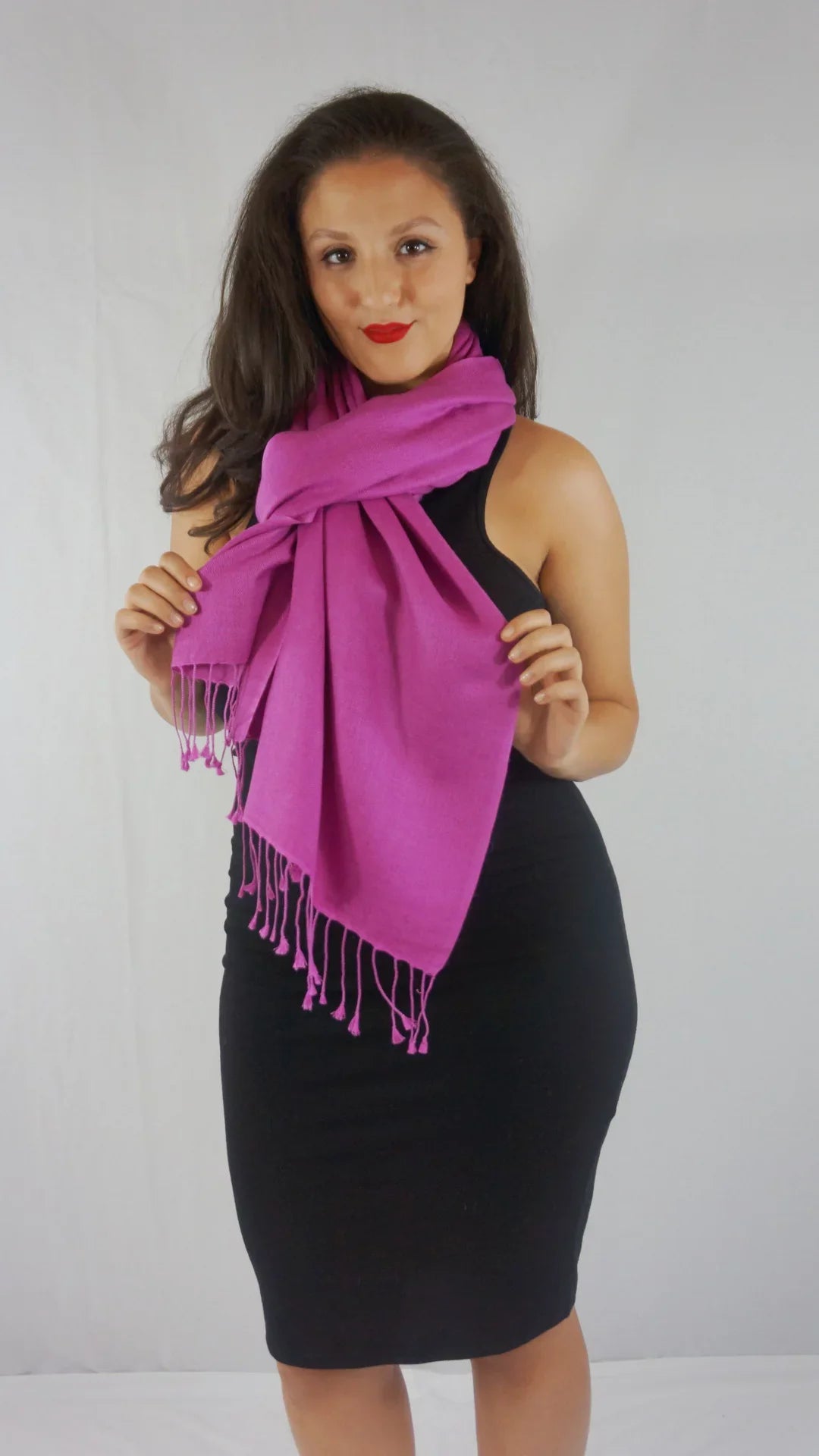 Shawl) Shawl/Shawls/Scarf/Scarves/Wrap/Stole/Muffler/Cape/Ruana/Blanket/Throw/Pashmina Shawl/Cashmere Regular (Raspberry Scarf/Wool/Silk