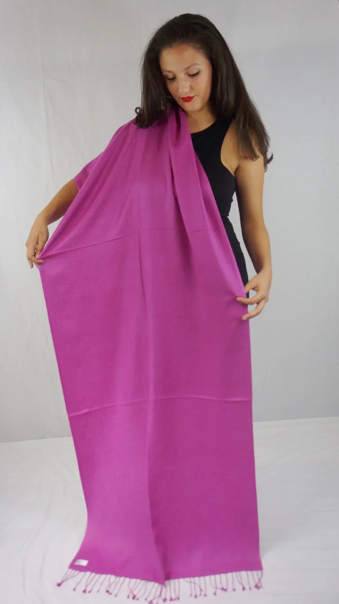 Shawl) Shawl/Shawls/Scarf/Scarves/Wrap/Stole/Muffler/Cape/Ruana/Blanket/Throw/Pashmina Shawl/Cashmere Regular (Raspberry Scarf/Wool/Silk