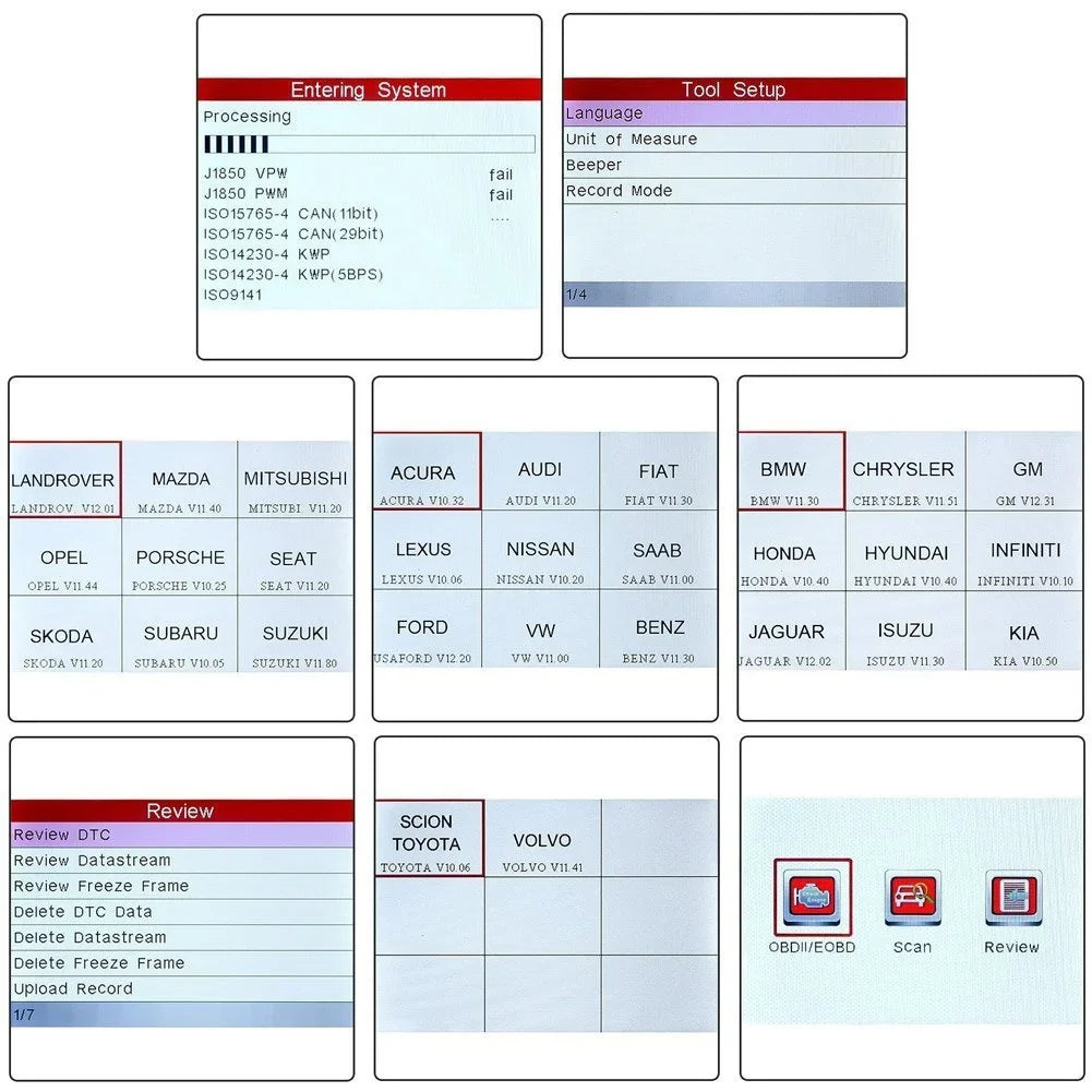Reader VII+ Creader Car Diagnostic Scanner Launch Engine/Transmission/ABS/Airbag Testing Code OBD2 EOBD (CRP123) X431